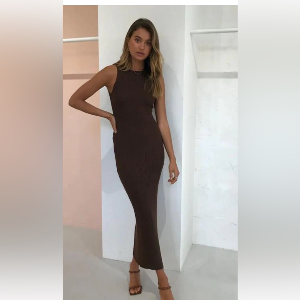 Bec & Bridge Chocolate Midi Dress